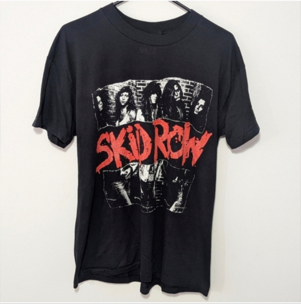 Vintage 80s Skid Row Concert T Shirt Size Large